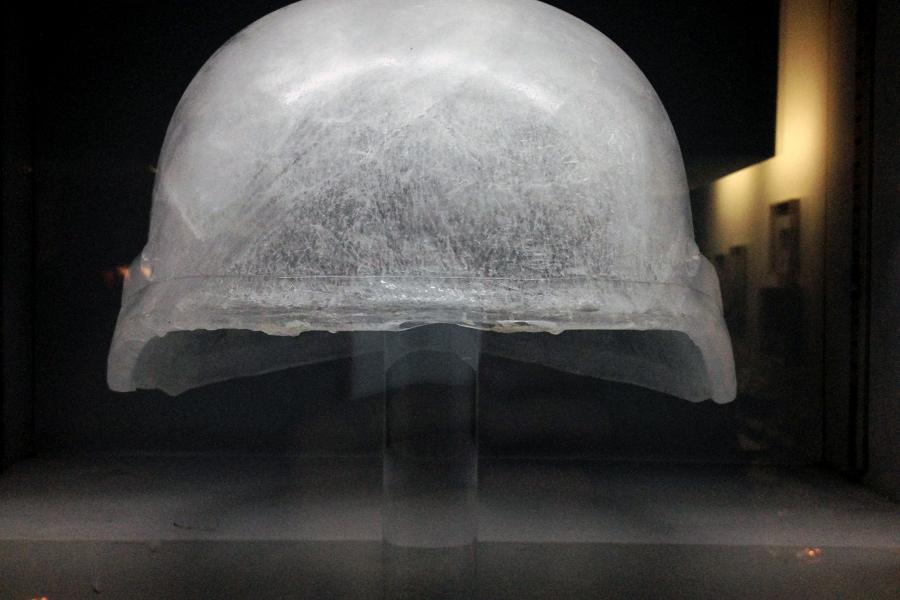 Ice helmet, courtesy of Khaled Jarrar