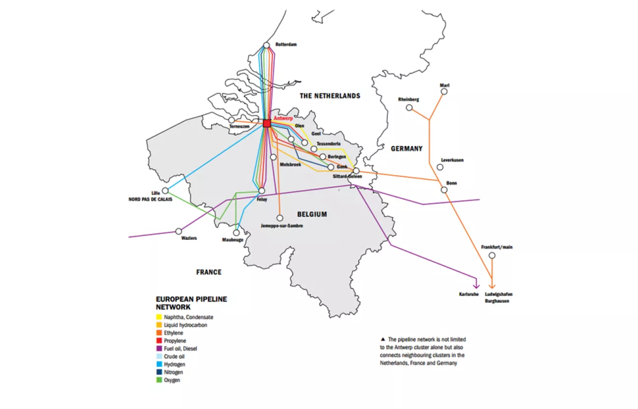 Map: The European pipeline network