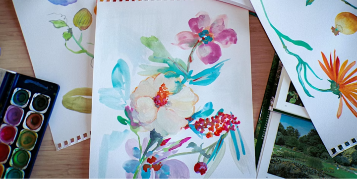 Botanische tekening en schilderij
