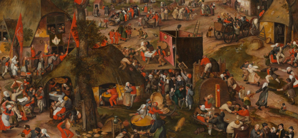Schilderij van een boerenkermis