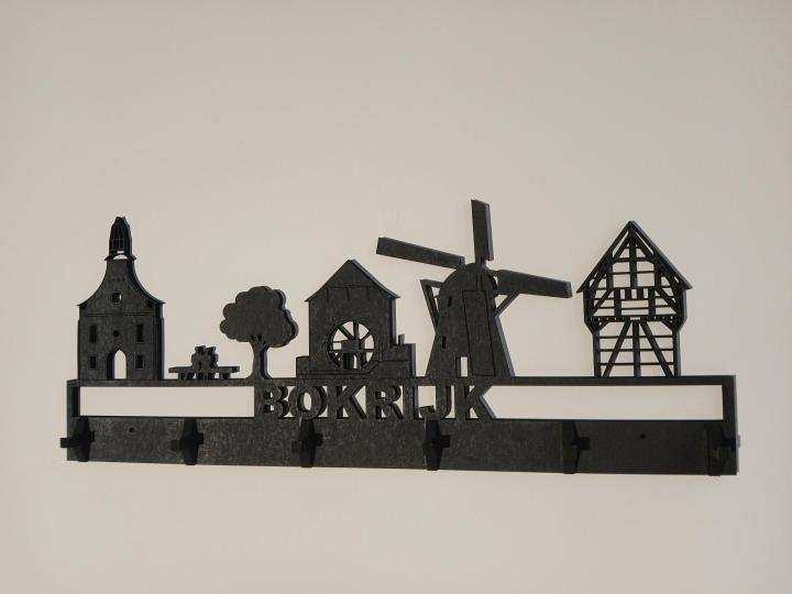 Bokrijk skyline sleutelrek in zwart