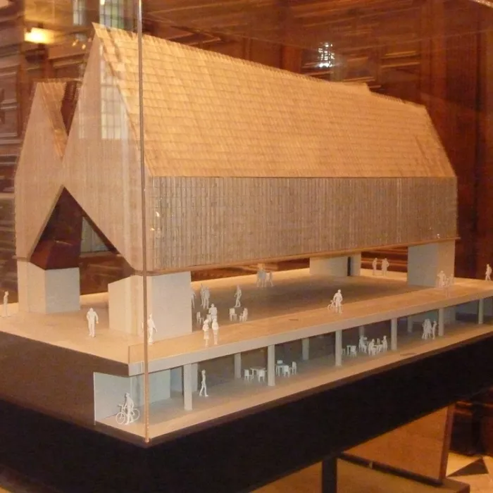 Miniatuur van de stadshal - staalstructuur Kobra.