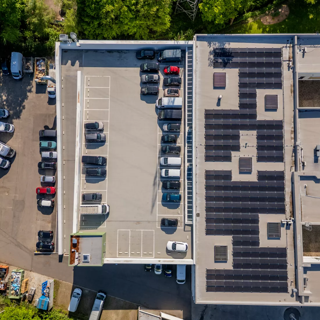 luchtfoto dakparking Buga
