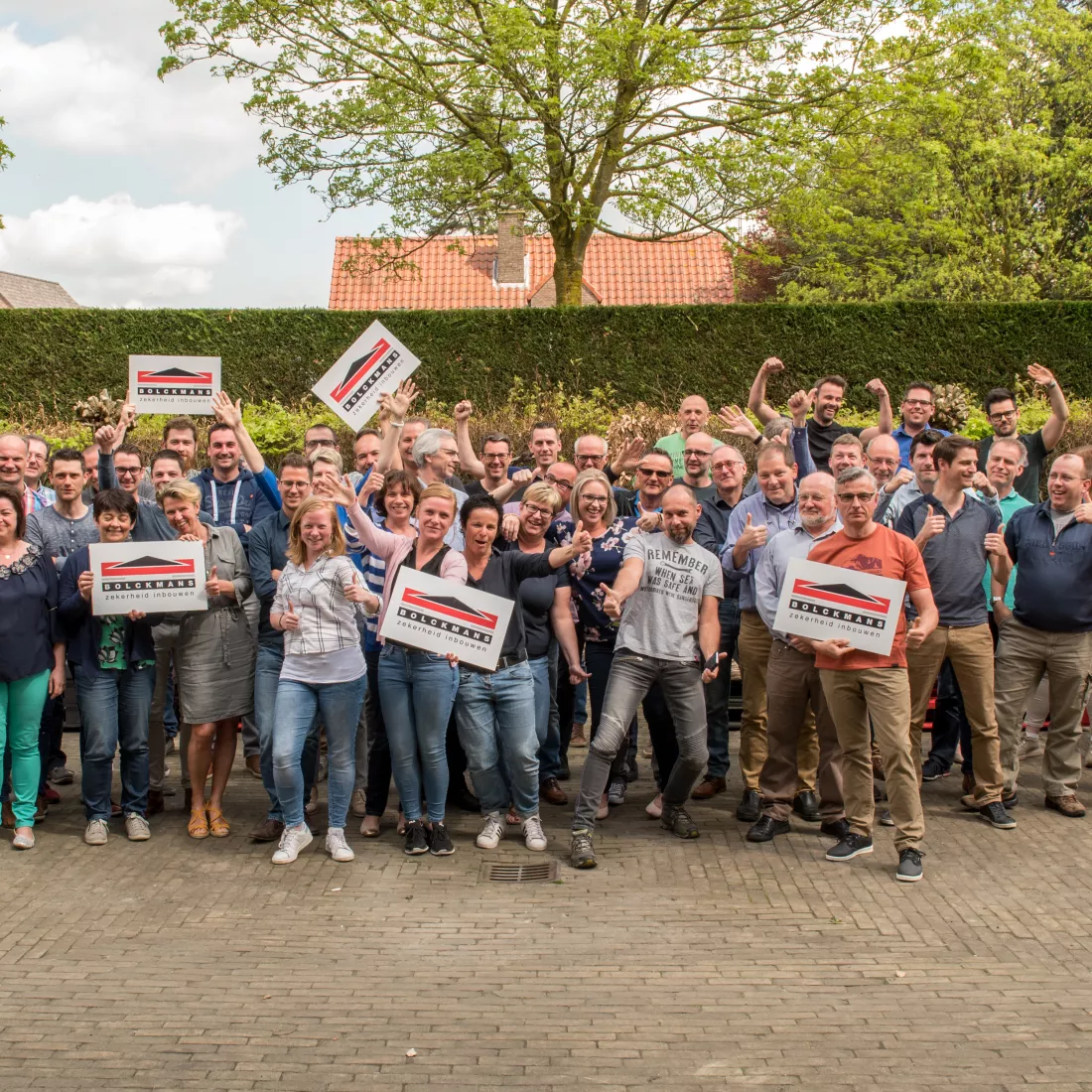 groepsfoto bedienden