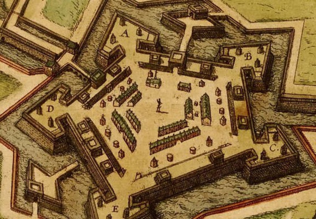 Oude plattegrond van Antwerpen