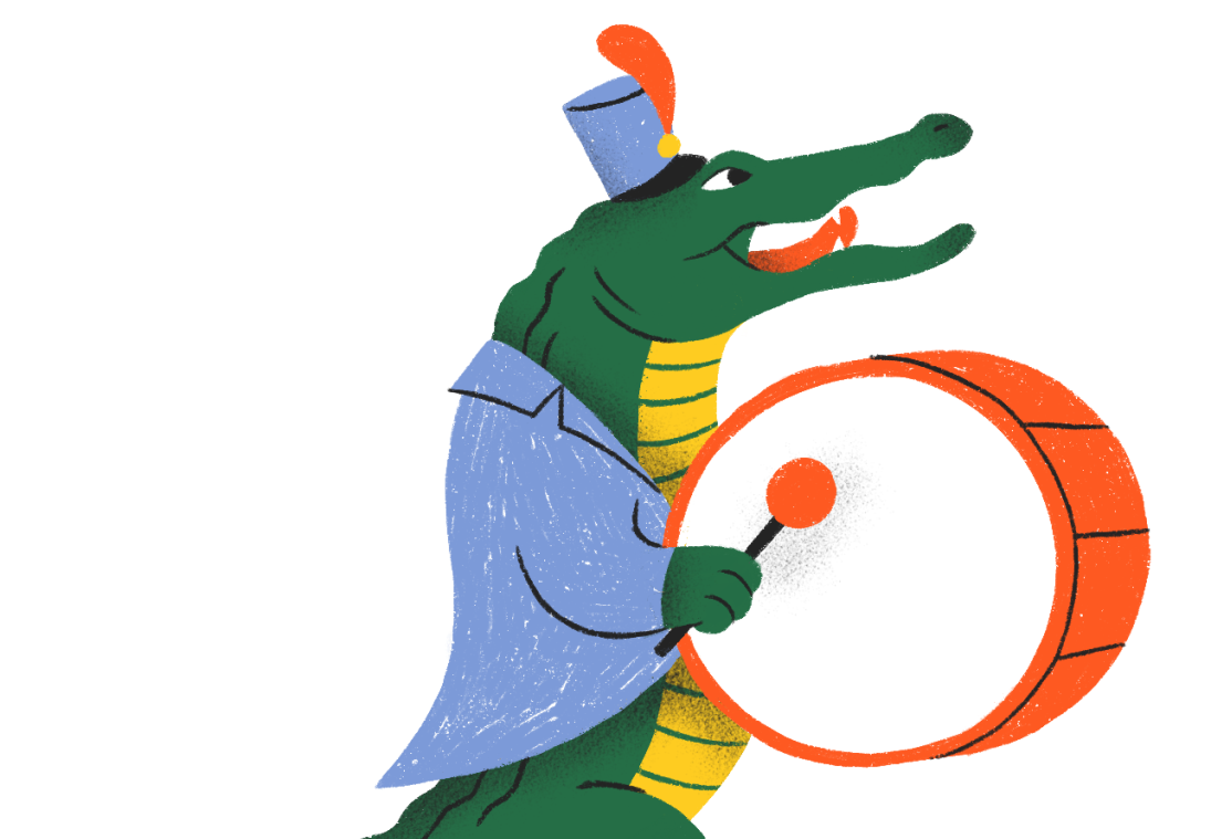Krokodil illustratie