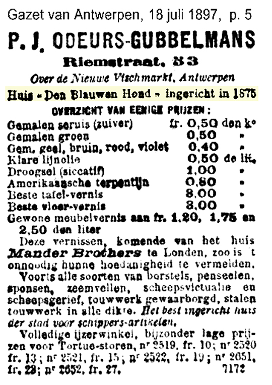 Advertentie 1897