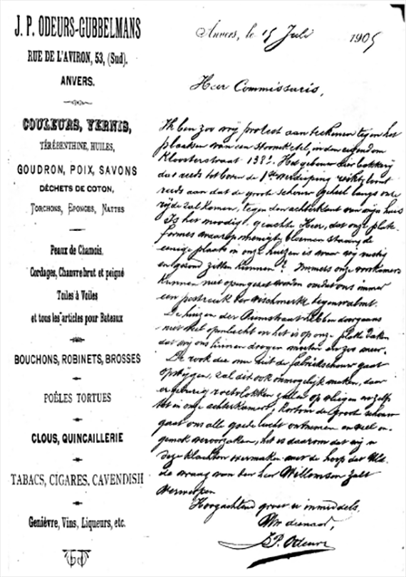 Brief 15 juli 1905