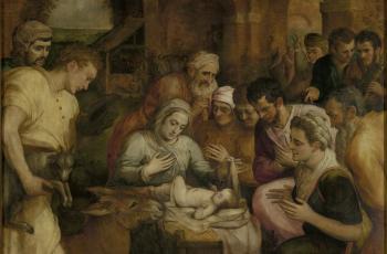 Frans Floris I_Aanbidding door de herders_inv.nr. 113_foto_Dominique Provost_Koninklijk Museum voor Schone Kunsten Antwerpen_Collectie Vlaamse Gemeenschap_public domain