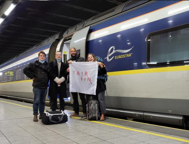 Het inhoudelijk FairFin team voor de Eurostar