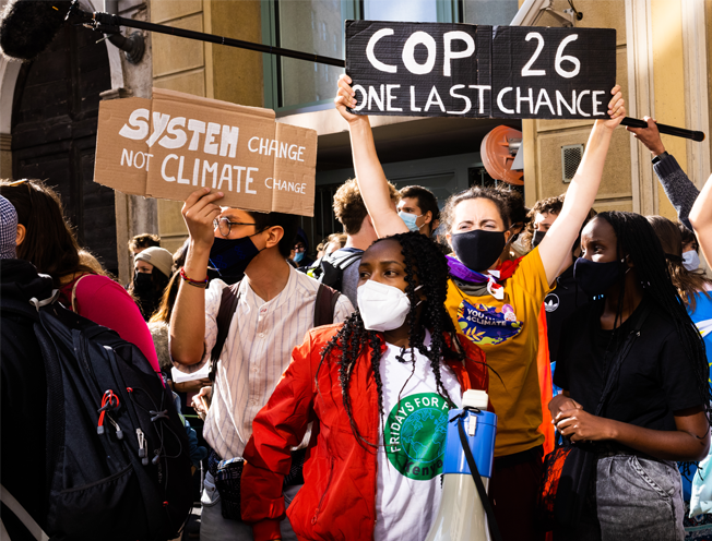 Klimaatprotesten voor COP26