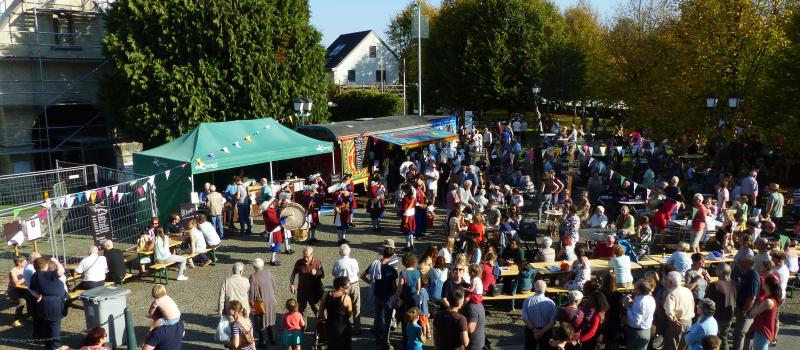samen op straat overzicht sfeer