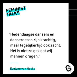 Quote Feminist Talks (c) door Evelyne van Hecke, een column van Stiene en Kato Prinsen 