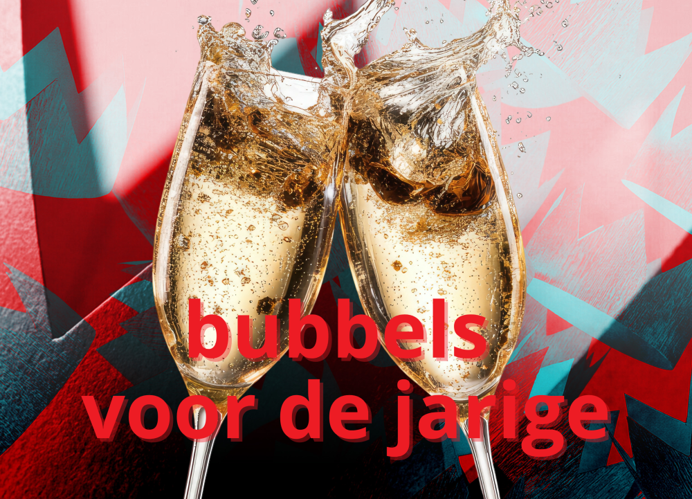 bubbels voor de jarige