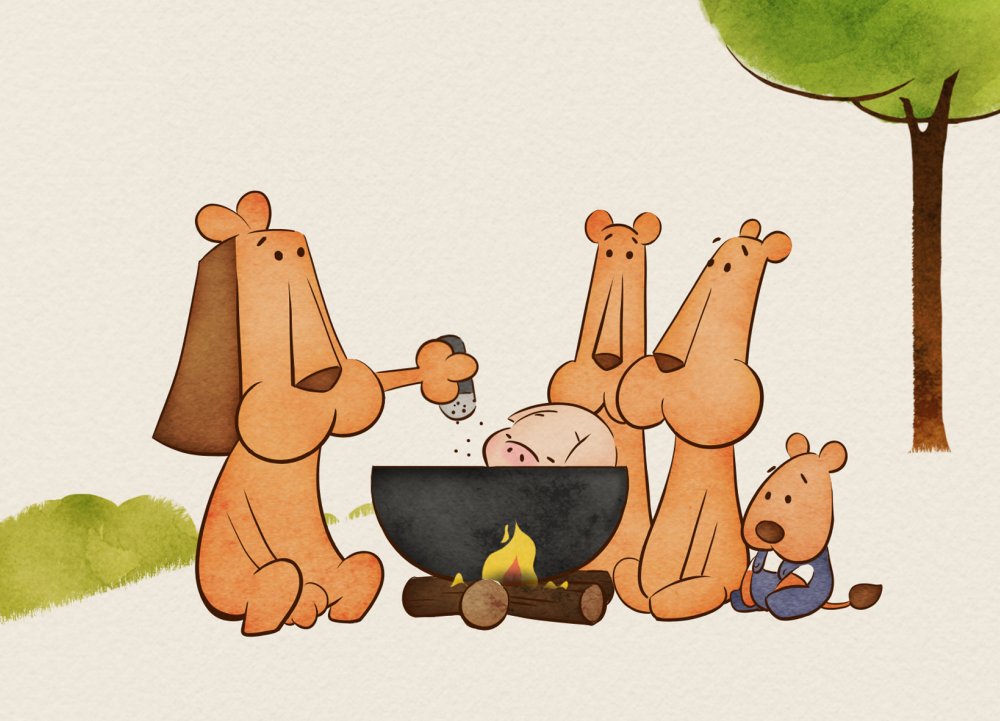 Het varken, de vos en de molen