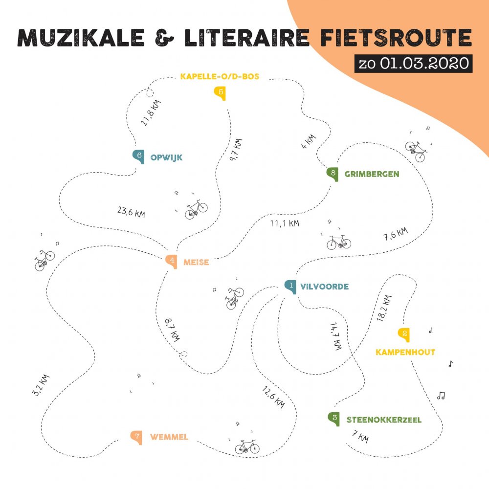 Muzikale fietsroute