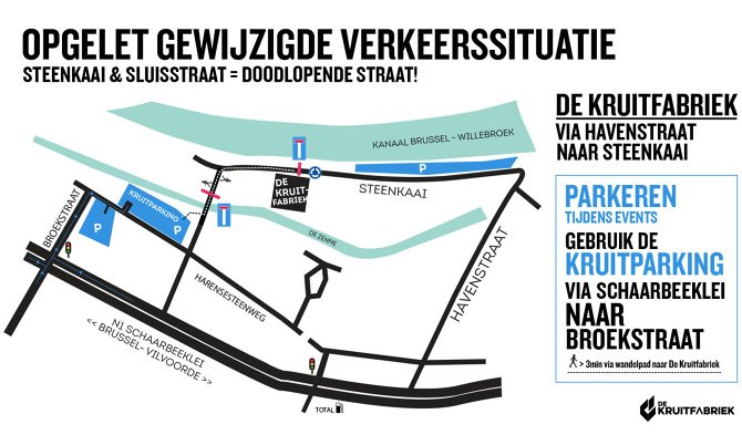 Gewijzigde verkeerssituatie De Kruitfabriek