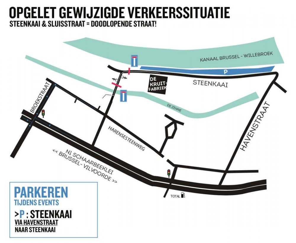 Gewijzigde verkeerssituatie De Kruitfabriek