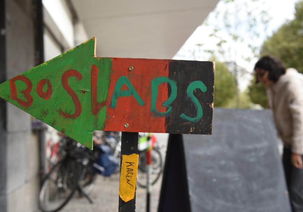 Houten pijl met Boslabs