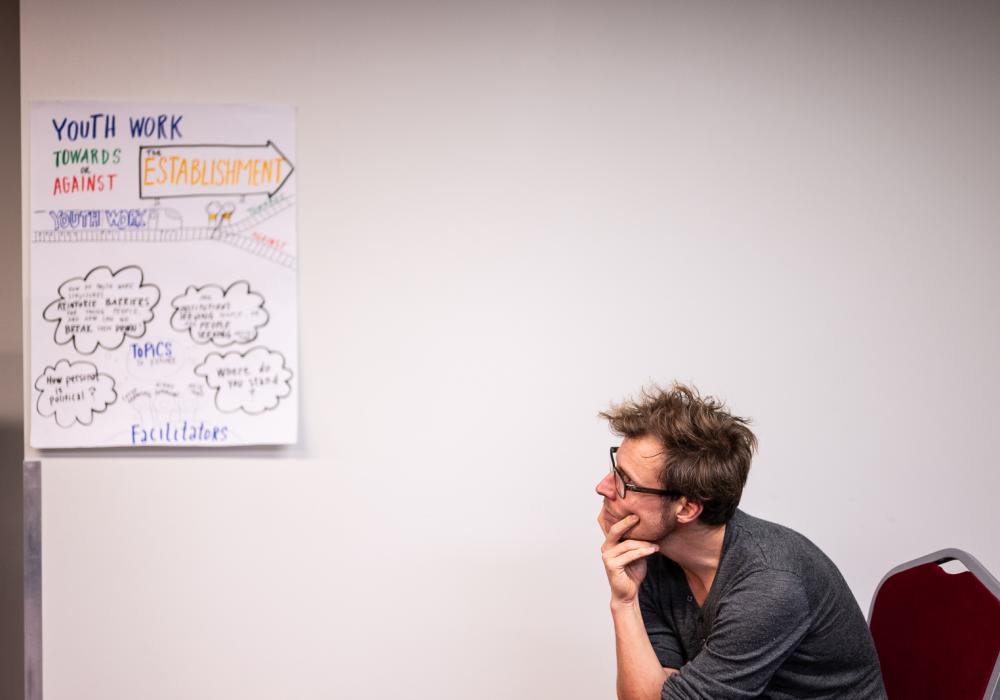 Jeugdwerker in actie