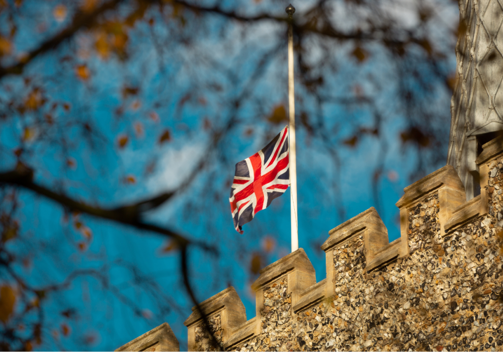De vlag van het Verenigd Koninkrijk