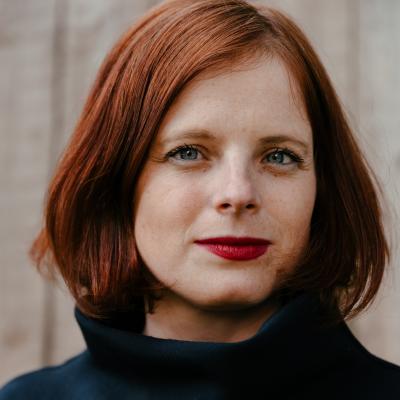 Evenementfoto Dominique Collet in gesprek met Anneleen van Offel