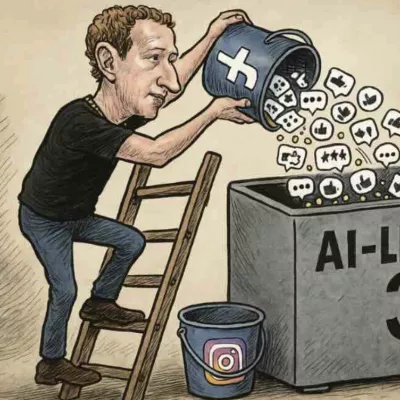 Zuckerberg giet data in Llama 3. AI generated Zuckerberg giet data in Llama 3. AI generated