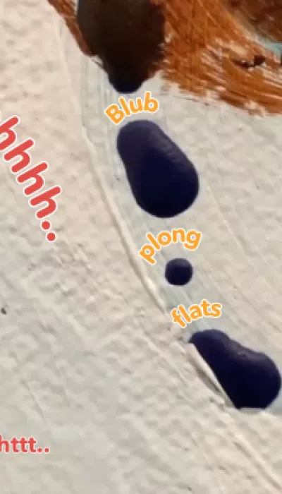 abstract kunstwerk met bijhorende klankwoorden