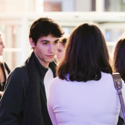 talking students