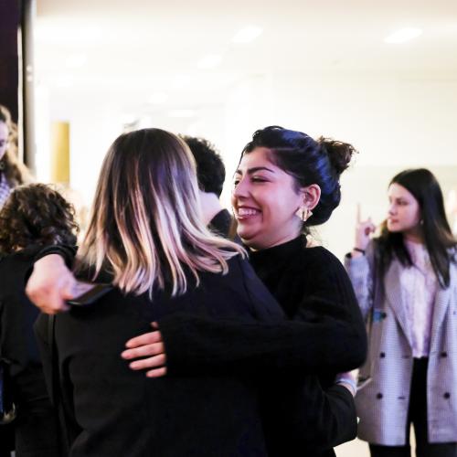 hugging