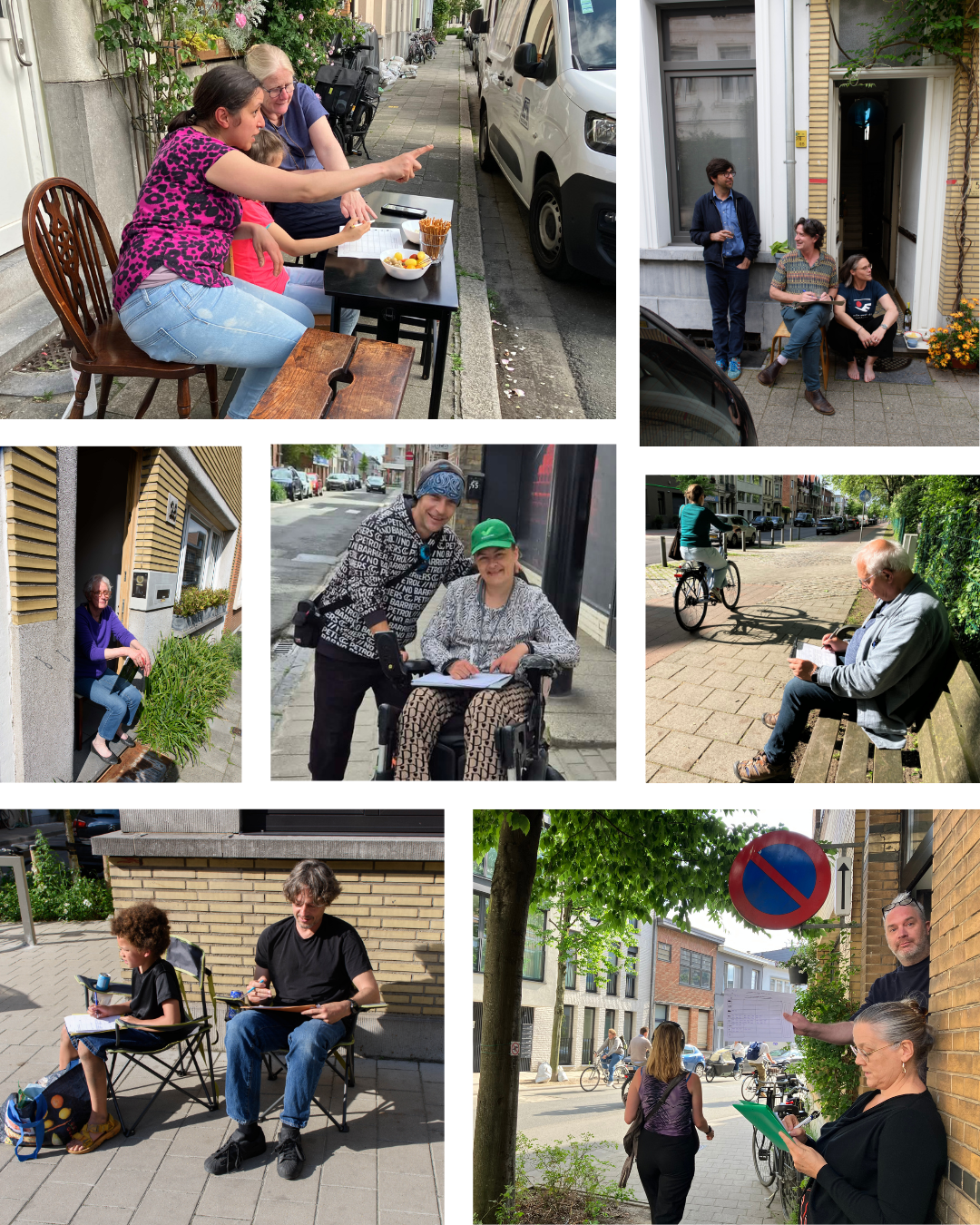 Collage van Straatvinkers in actie