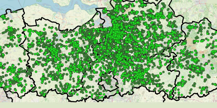 Stippenkaart tellingen 2018-2024