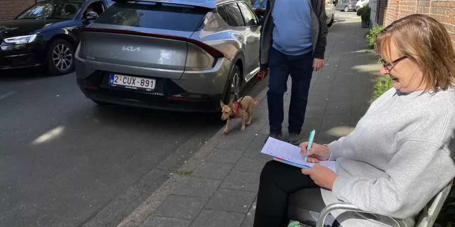 Teller op straat