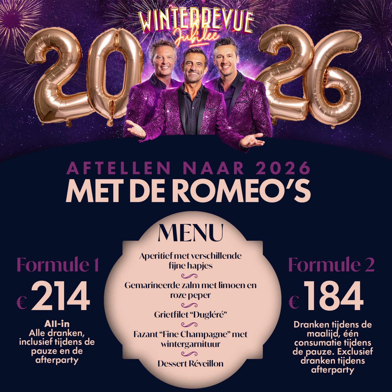 aftellen naar 2026 met De Romeo's