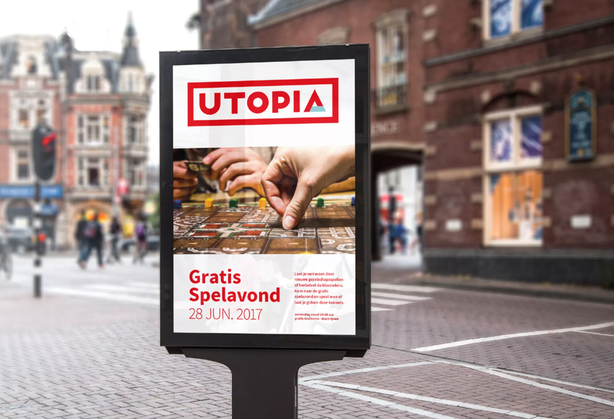 beeld van poster op abribus