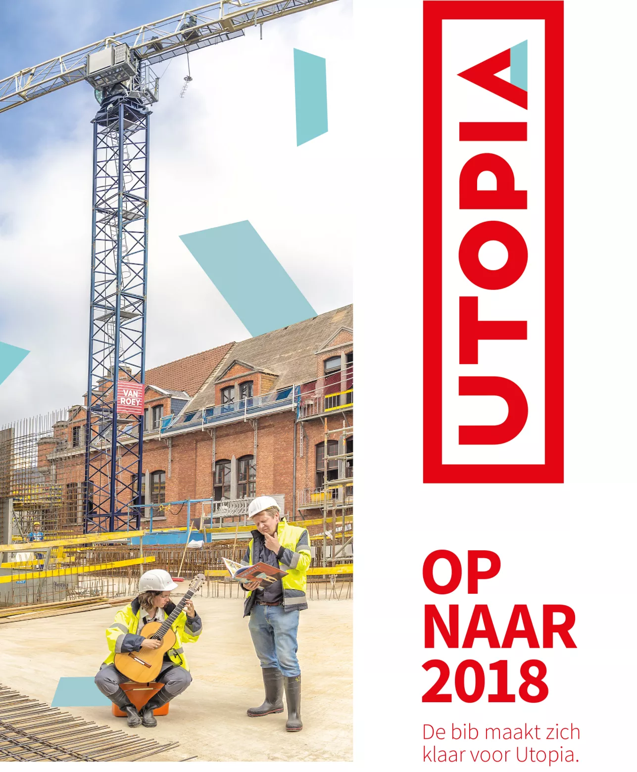 cover van brochure met muzikantenduo in werfkledij