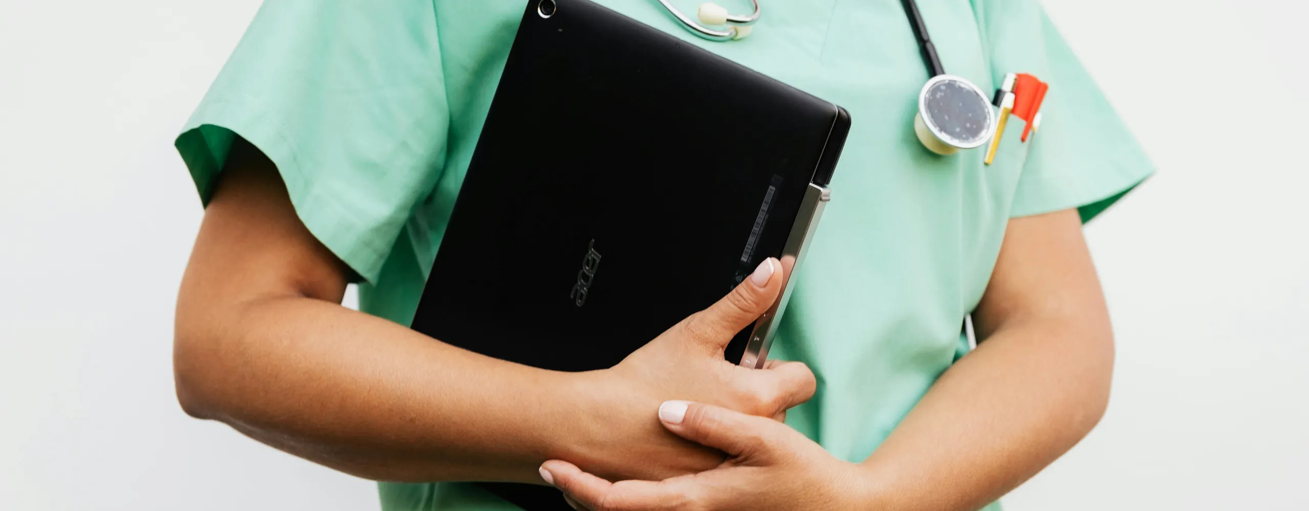 Stockfoto verpleegster met ipad